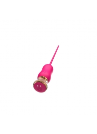 Розовый тонкий стимулятор Nipple Vibrator - 23 см. - I-MOON - купить с доставкой в Калининграде