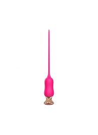 Розовый тонкий стимулятор Nipple Vibrator - 23 см. - I-MOON - купить с доставкой в Калининграде