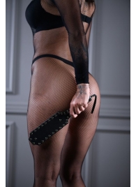 Кожаная шлепалка Sex Game с заклепками - 33 см. - БДСМ Арсенал - купить с доставкой в Калининграде