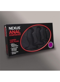 Набор из 3 массажеров простаты чёрного цвета NEXUS ANAL STARTER KIT - Nexus Range - в Калининграде купить с доставкой