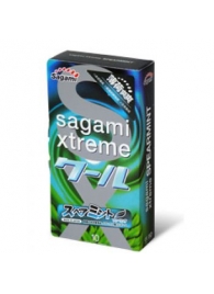 Презервативы Sagami Xtreme Mint с ароматом мяты - 10 шт. - Sagami - купить с доставкой в Калининграде