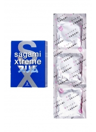Розовые презервативы Sagami Xtreme FEEL FIT 3D - 3 шт. - Sagami - купить с доставкой в Калининграде
