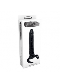 Чёрная насадка-фаллос для двойного проникновения INFLATABLE DILDO SLIM DONG  - 13,5 см. - Toyz4lovers - в Калининграде купить с доставкой