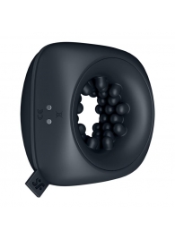 Черный мужской вибромассажер Ring Stroker - Satisfyer - в Калининграде купить с доставкой