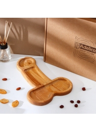 Деревянное блюдо для подачи в форме члена (32,5 х 20 х 1,7 см) - Сима-Ленд - купить с доставкой в Калининграде