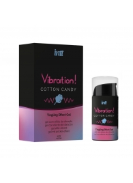 Жидкий вибратор Vibration Cotton Candy с ароматом сахарной ваты - 15 мл. - INTT - купить с доставкой в Калининграде