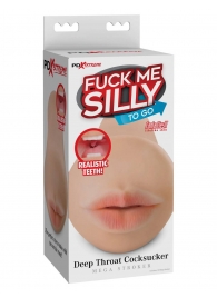 Телесный мастурбатор-ротик Deep Throat Cocksucker - Pipedream - в Калининграде купить с доставкой