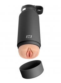 Серый мастурбатор в виде бутылки F*ck Flask - Pipedream - в Калининграде купить с доставкой