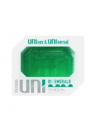 Зеленый мастурбатор-стимулятор Tenga Uni Emerald - Tenga - в Калининграде купить с доставкой