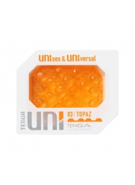 Оранжевый мастурбатор-стимулятор Tenga Uni Topaz - Tenga - в Калининграде купить с доставкой