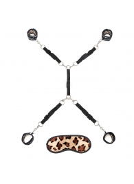Леопардовая фиксация на матрас для рук и ног Classic Bedspreader - Lux Fetish - купить с доставкой в Калининграде