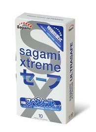 Презервативы Sagami Xtreme Ultrasafe с двойным количеством смазки - 10 шт. - Sagami - купить с доставкой в Калининграде