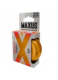 Презервативы анатомической формы Maxus Sensual - 3 шт. - Maxus - купить с доставкой в Калининграде