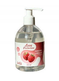 Лубрикант на водной основе Love Protection Raspberry с ароматом малины - 300 мл. - Lola Games - купить с доставкой в Калининграде