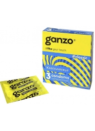 Классические презервативы с обильной смазкой Ganzo Classic - 3 шт. - Ganzo - купить с доставкой в Калининграде