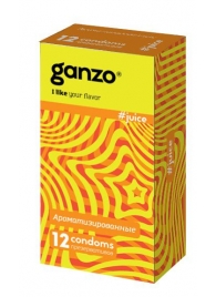 Ароматизированные презервативы Ganzo Juice - 12 шт. - Ganzo - купить с доставкой в Калининграде