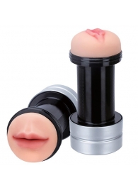 Двусторонний мастурбатор REALSTUFF 2 IN 1 HUMMER MOUTH   VAGINA - ротик и вагина - Dream Toys - в Калининграде купить с доставкой