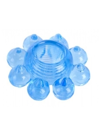 Голубая гелевая насадка-цветок - Toyfa Basic - в Калининграде купить с доставкой