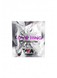 Прозрачное гелевое эрекционное кольцо с шипиками - Toyfa Basic - в Калининграде купить с доставкой