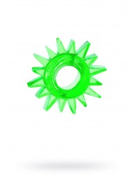 Зеленое эрекционное кольцо-солнце - Toyfa Basic - в Калининграде купить с доставкой