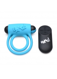 Голубое эрекционное виброкольцо 28X Remote Control Vibrating Cock Ring   Bullet - XR Brands - в Калининграде купить с доставкой