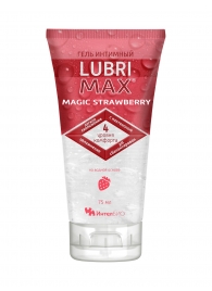 Интимный гель-смазка на водной основе Lubrimax Magic Strawberry - 75 мл. - ИнтелБИО - купить с доставкой в Калининграде