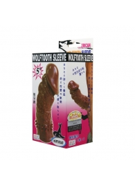 Коричневая насадка на пенис Wolftooth Sleeve - 13 см. - Baile - в Калининграде купить с доставкой