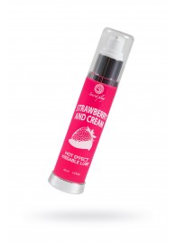 Массажное масло 2-в-1 с разогревающим эффектом и вкусом клубники со сливками - 50 мл. - Secret Play - купить с доставкой в Калининграде