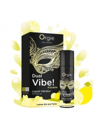 Съедобный жидкий вибратор Dual Vibe! со вкусом лимонного джина с тоником - 15 мл. - ORGIE - купить с доставкой в Калининграде