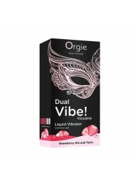 Съедобный жидкий вибратор Dual Vibe! со вкусом клубничного джина с тоником - 15 мл. - ORGIE - купить с доставкой в Калининграде