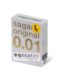 Презервативы Sagami Original 0.01 L-size увеличенного размера - 2 шт. - Sagami - купить с доставкой в Калининграде
