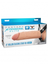 Полый страпон на ремнях 8’’ Hollow Silicone Strap-on - Pipedream - купить с доставкой в Калининграде