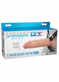 Полый страпон на ремнях 6’’ Hollow Silicone Strap-on - Pipedream - купить с доставкой в Калининграде