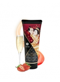 Массажный крем для тела с ароматом клубники и шампанского Sparkling Strawberry Wine - 200 мл. - Shunga - купить с доставкой в Калининграде