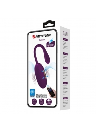 Фиолетовое виброяйцо с электростимуляцией Doreen - Baile - купить с доставкой в Калининграде