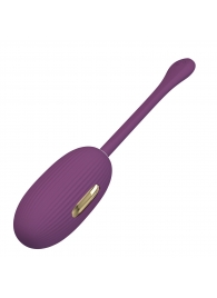 Фиолетовое виброяйцо с электростимуляцией Doreen - Baile - купить с доставкой в Калининграде