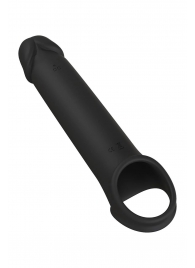 Черная насадка-удлинитель с вибрацией Vibrating Extender With Remote - Dream Toys - в Калининграде купить с доставкой