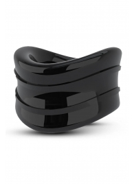 Черное эрекционное кольцо на мошонку Beef Ball Stretcher Snug - Blush Novelties - в Калининграде купить с доставкой