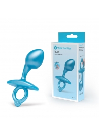 Голубая анальная пробка для массажа простаты Bulb Silicone Prostate Plug - 10,7 см. - b-Vibe - в Калининграде купить с доставкой
