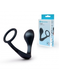 Черное эрекционное кольцо со стимулятором простаты Ringer Cock Ring   Plug - b-Vibe - в Калининграде купить с доставкой