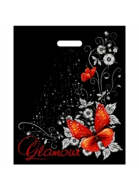 Черный пакет Glamour с вырубной ручкой (38х47 см) - Сима-Ленд - купить с доставкой в Калининграде