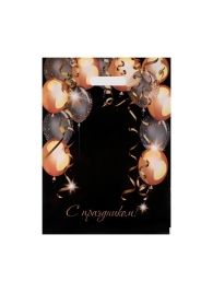 Пакет с вырубной ручкой и принтом в виде шариков (30х40 см) - Сима-Ленд - купить с доставкой в Калининграде