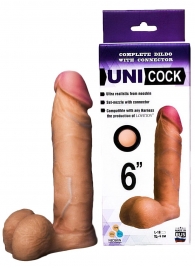 Насадка для страпона фаллической формы UNICOCK 6  - 18 см. - LOVETOY (А-Полимер) - купить с доставкой в Калининграде