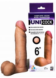 Насадка для страпона фаллической формы UNICOCK 6  - 18 см. - LOVETOY (А-Полимер) - купить с доставкой в Калининграде