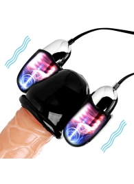 Черная стимулирующая насадка для головки полового члена Multi Speed Vibrating Penis Head Teaser - XR Brands - в Калининграде купить с доставкой