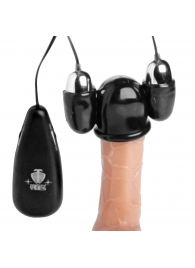 Черная стимулирующая насадка для головки полового члена Multi Speed Vibrating Penis Head Teaser - XR Brands - в Калининграде купить с доставкой