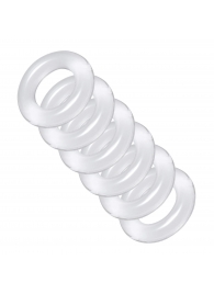 Комплект из 6 прозрачных эрекционных колец Ring Master Custom Ball Stretcher Kit - XR Brands - в Калининграде купить с доставкой