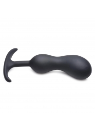 Черный массажер простаты с утяжелителями Premium Silicone Weighted Prostate Plug Large - 18,8 см. - XR Brands - в Калининграде купить с доставкой