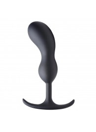 Черный массажер простаты с утяжелителями Premium Silicone Weighted Prostate Plug Large - 18,8 см. - XR Brands - в Калининграде купить с доставкой