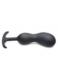 Черный массажер простаты с утяжелителями Premium Silicone Weighted Prostate Plug XL - 20,8 см. - XR Brands - в Калининграде купить с доставкой